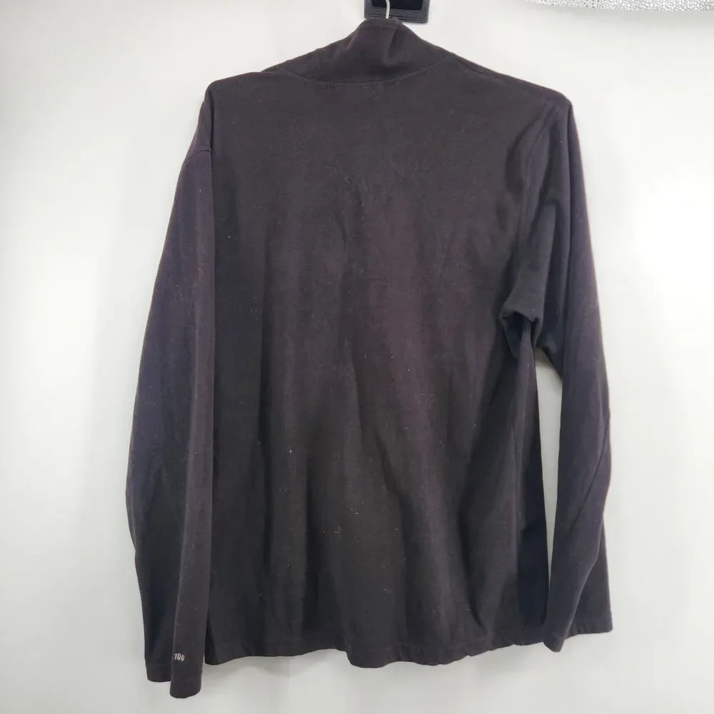 The North Face Men's Size‎ M Black Quarter Zip Fleece Long Sleeve Jacket